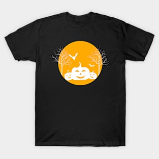 Halloween pumpkins and bats T-Shirt